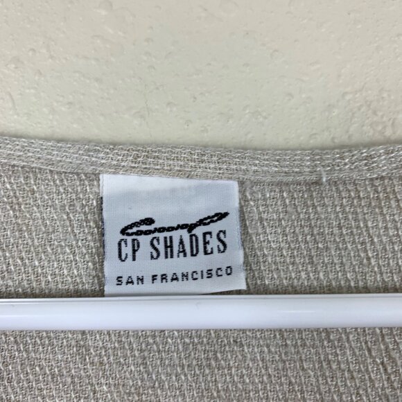 CP Shades Flax Blend Button Down Shirt Beige Sz Small Coastal Beachy - Picture 4 of 7